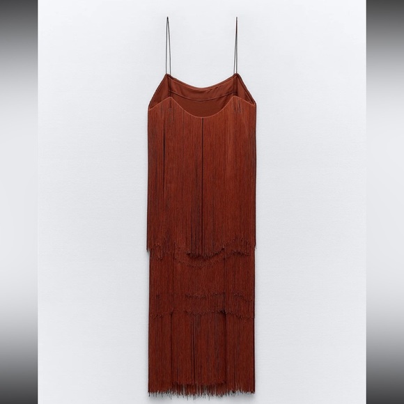 Zara strappy fringed dress 2712/835 286/019 - Picture 5 of 12